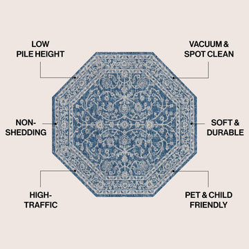 Palazzo Vine And Border Textured Weave Indoor/outdoor Area Rug